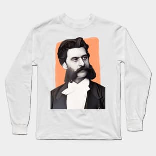 Austrian Composer Johann Strauss II illustration Long Sleeve T-Shirt
